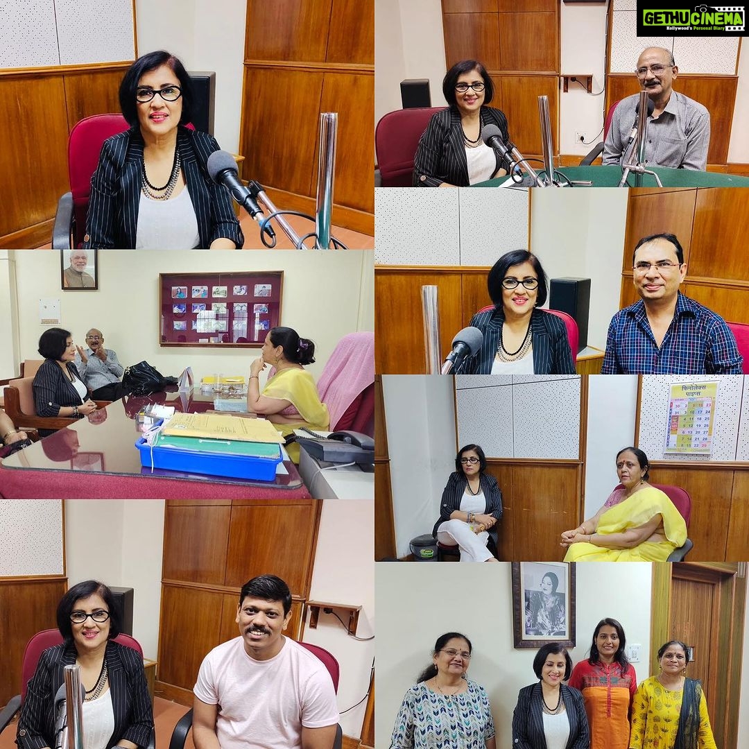 Madhushree Instagram - Today It was a wonderful interaction with #kamalji great environment #vividbharati #akashvaani #mumbai #kamalsharma #zubairkhan #stationdirector #renuchaturvedi