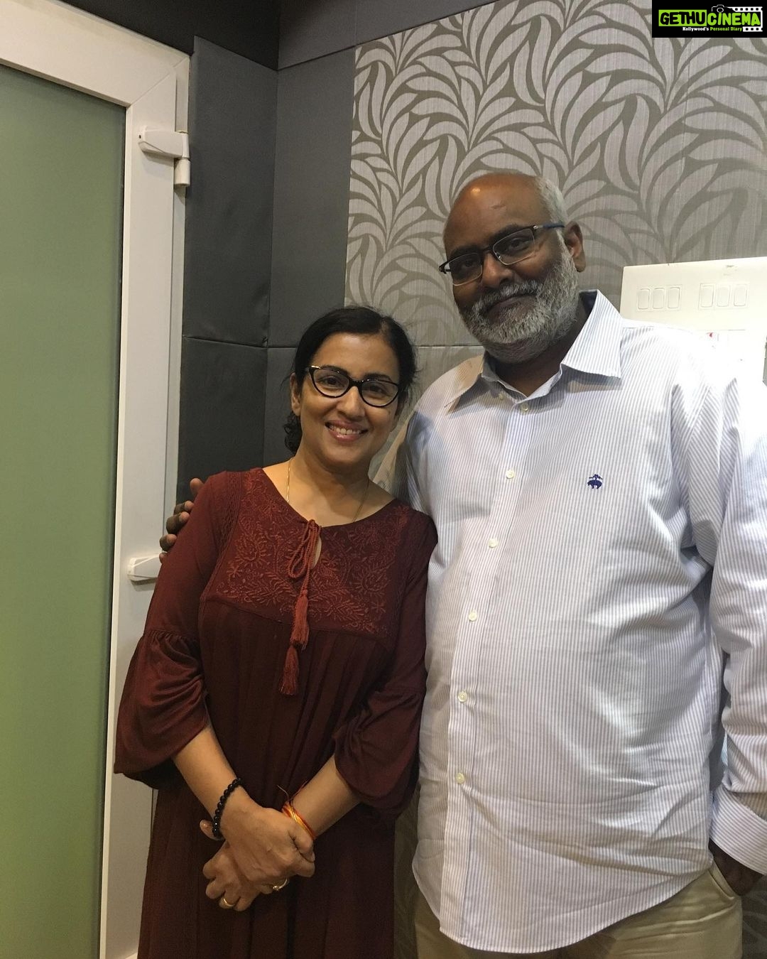 Madhushree Instagram - Congratulations to #mmkreem ji for getting #goldenglobeawards2022 .. I was blessed to sung for him in #bahubali2 #sojazara . #mmkreem #ssrajamouli #kaalbhairav #naatunaatusong #music #song #singer #tseries #artist #rrr #telegusongs