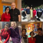 Madhushree Instagram - Celebrating Musical party .. #anupjalota #anupamkher #nitinmukesh #rashidkhan #somaghosh #talataziz #kavitapaudwal #papan #robbybadal