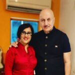Madhushree Instagram - With legendary #actor #anupamkher . #musical #anupjalotaji