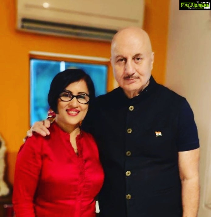 Madhushree Instagram - With legendary #actor #anupamkher . #musical #anupjalotaji