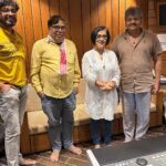 Madhushree Instagram – Enjoying the mixing after recording a song of a upcoming film. #recording #film #song #singing #music #lyrics #robbybadal #manojkrishna #emsquarestudios #recordist