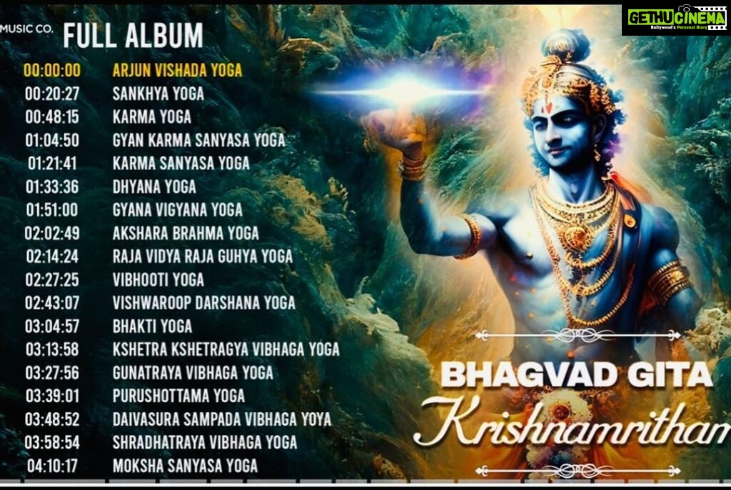 Madhushree Instagram - https://youtu.be/81tXjTLsyaY With the blessing of #lordkrishna I have sung complete Bhagvad Gita . 700 slokes. Listen the full album on YouTube #zeemusic . thanks to #zeemusiccompany #robbybadal #AnnuKapoor #drvishnudevsharma #sureshtiwari