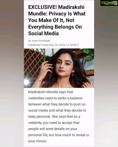 Madirakshi Mundle Instagram - #article @_filmy_beats_ @teamgolecha
