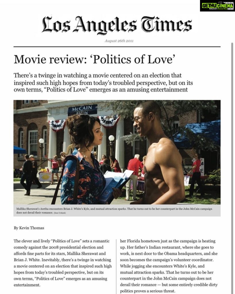 Mallika Sherawat Instagram - What fun it was to be a part of this Hollywood Rom Com Politics of Love, loved every minute of it & enjoyed the appreciation it received :)@brianjwhite @lodivadevine #rubydee . . . . . . #throwbackmemories #tbt #tbt❤️ #throwbackthursday #romcom #film #hollywoodmovies #greatreviews