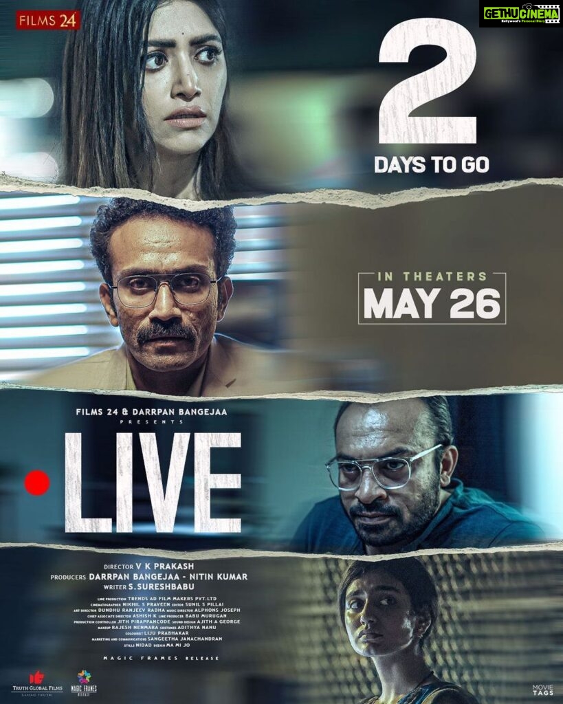 Mamta Mohandas Instagram - 2 days until go we LIVE 🎤 In cinemas from Friday May 26! @livemovieofficial @soubinshahir @mamtamohan @shinetomchacko_official @priya.p.varrier @vkprakash61 @darrpanbangejaa24 @nitink283 @music24records @magicframes2011 @iamlistinstephen @actor_mukundan @iakksita23 @reshmi_soman11 @krishnapraba_momentzz @trendsadfilmmakers @nikhilspraveen @alphonsofficial @ash_krisz @rajeshnenmmara @radhagomaty @liju_prabhakar @nidad_k_n @manu_michael_joseph @sangeetha_janachandran @storiessocialofficial #LiveMovie #SoubinShahir #MamtaMohandas #ShineTomChacko #PriyaVarrier #VKP #VKPrakash #Films24 #DarrpanBangejaa #NitinKumar #MagicFrames #ListinStephen