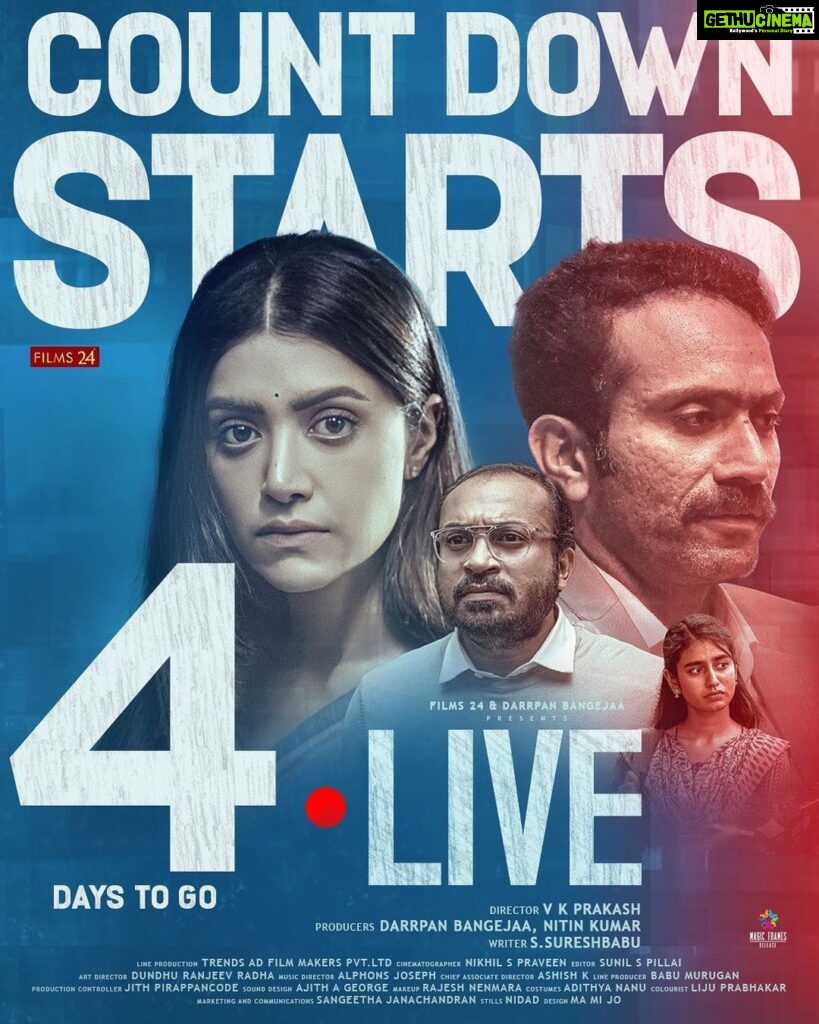 Mamta Mohandas Instagram - 4 days until we go LIVE 🎤 In cinemas from Friday May 26! @livemovieofficial @soubinshahir @mamtamohan @shinetomchacko_official @priya.p.varrier @vkprakash61 @darrpanbangejaa24 @nitink283 @music24records @magicframes2011 @iamlistinstephen @actor_mukundan @iakksita23 @reshmi_soman11 @krishnapraba_momentzz @trendsadfilmmakers @nikhilspraveen @alphonsofficial @ash_krisz @rajeshnenmmara @radhagomaty @liju_prabhakar @nidad_k_n @manu_michael_joseph @sangeetha_janachandran @storiessocialofficial #LiveMovie #SoubinShahir #MamtaMohandas #ShineTomChacko #PriyaVarrier #VKP #VKPrakash #Films24 #DarrpanBangejaa #NitinKumar #MagicFrames #ListinStephen