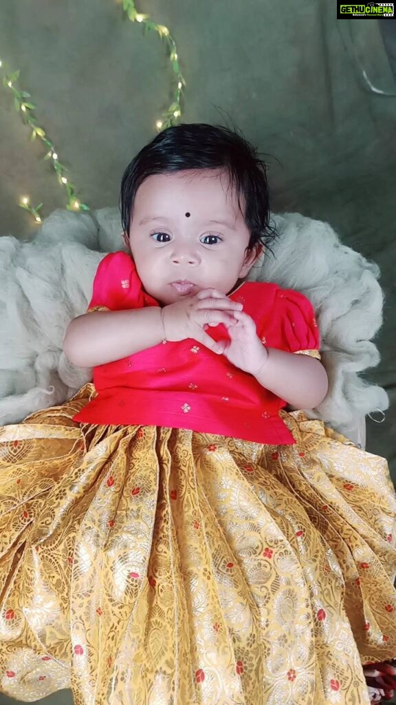 Manali Rathod Instagram - Buttabomma❤ #babygirl #amaira #traditionalbaby #love #baby #smile #buttabomma