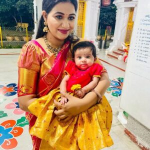 Manali Rathod Instagram - Amaira's first batukamma celebrations ❤️