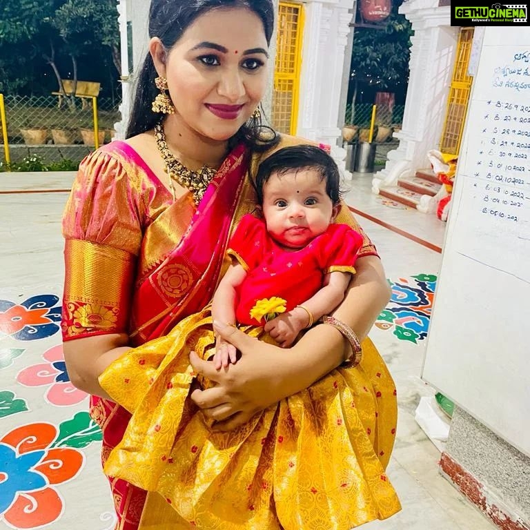 Manali Rathod Instagram - Amaira's first batukamma celebrations ❤️