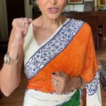 Mandira Bedi Instagram - This 15th August, our Independence Day, let us all hoist and the Indian flag Use the #HarGharTiranga and upload your selfies to www.harghartiranga.com Happy Independence Day. Jai hind! #AmruthMahotsav #HarGharTiranga