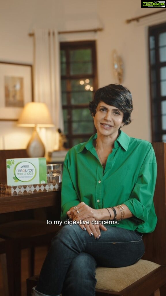 Mandira Bedi Instagram - One of the biggest challenges we all face is maintaining a fit gut. I recently came across a wonderful product – Nestlé Resource Fiber Choice, with PHGG prebiotic fiber, that is gentle and effective, helps improve the gut and supports the immune system! It is pleasant, easy to consume and can be had with water or any food or beverage at any time of the day! Get your pack for a #GoodGutFeeling from Amazon, Tata 1mg, Apollo 24x7, Flipkart or at select stores near you! #NestleResourceFiberChoice #GoodGutFeeling