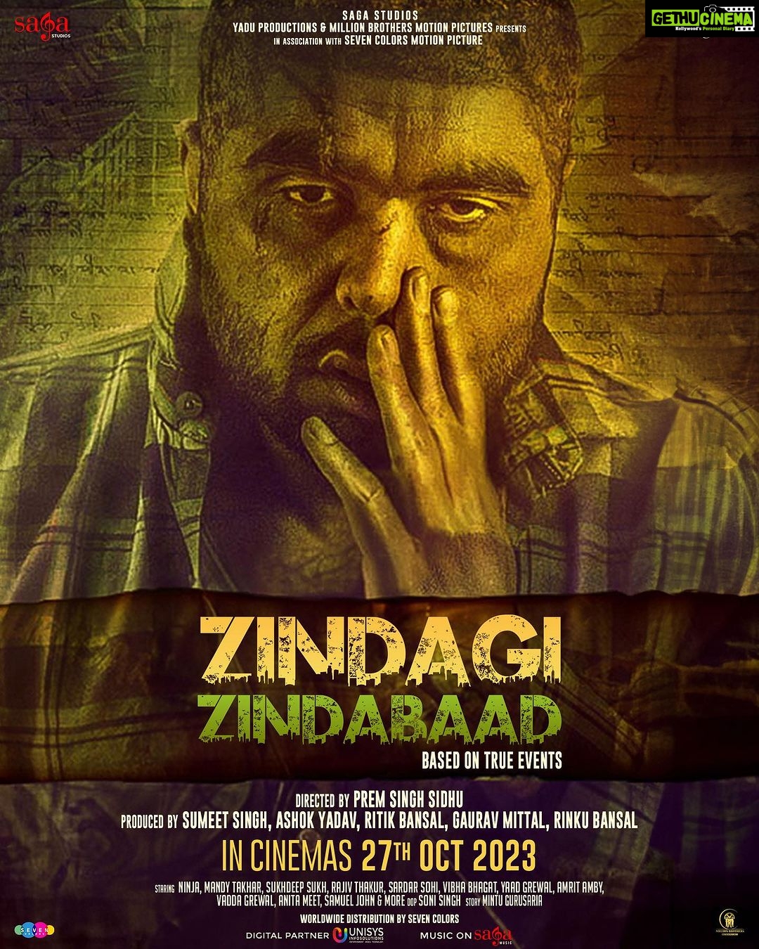 Mandy Takhar Instagram - || ZINDAGI ZINDABAAD || @sagastudiosofficial , @yaduproduction & @millionbrothersmotionpictures presents in association with #sevencolorsmotionpicture Film Releasing on 27th Oct 2023 Directed by @prem.singh.sidhu Produced by @sumeetsinghm , #AshokYadav, @ritikbansal0050 , @gauravv50 , #RinkuBansal Starring: @its_ninja @mandy.takhar @sukhdeepsukh_ @rajivthakur007 @sohi_sardar @vibha_bhagat @yaadgrewal @amritamby @vaddagrewal @anita.meet #samueljohn & more Dop @1789_sonisingh Story #MintuGurusaria Music @sagamusic Digital Partner @unisysinfosolutions Worldwide Distribution @sevencolorsofficial Costumes by @amratsandhusidhu @hardik_reen @gbvisions @jaggaboxerofficial #SagaMusic #SagaHits #unisys