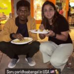 Manimegalai Instagram - America paridhaabangal 🐒 Bala bday spcl Dinner in Foreign Nadu roadu 🤣 #reelsvideo #funnyvideos #america United States of America