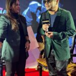 Manimegalai Instagram - Twinning with Isaipuyal ARR 🕺😍 Happy to Anchor A R Rahman Sir for a Spcl show. A day to be Cherished. Do watch it on @behindwoodsofficial Channel. Link on my Stories. And More Exclusive segments with Rahman sir s waiting for his fans 🫶 Stay tuned. #AnchorManimegalai #arr #arrahman