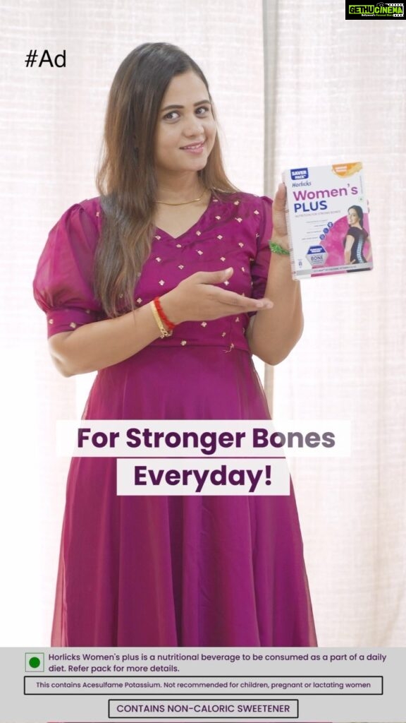 Manimegalai Instagram - 🌞🌟 Facing Back Issues every day? Well, I’m here to help! 🛑 Stop managing this ‘Upar Se’! Ignoring back issues won’t solve them. Let’s tackle the root cause: bone health! 💪 🌟 Improve ‘Andar Se’! Exercise daily, get Vitamin D, and Calcium. 💪 My top recommendation: Horlicks Women’s Plus! It improves bone strength in 6 months, provides 100% RDA for Calcium and Vitamin D, and has Zero Added Sugar! 🥛🌸 #Ad#HorlicksWomensPlus #BoneHealthMatters #SummerHolidaySavior #VitaminDdeficiency #BoneHealthSpecialist #ImproveBoneHealthWithWomensPlus #StrongInsideOut #UparSeNahiAndarSe To know more, refer here: - #In 2 serves (60g) As per ICMR 2020 [AD1] Guidelines for Women. - Claims based on a study conducted in Young, Healthy, Indian Women [Nutrients. 2021;13(2):364] to test the impact of a Nutritional Beverage on Bone Turnover Markers. - IJMR127, March 2008, Pp-263-268 - ‘CONTAINS NATURALLY OCCURRING SUGARS’. - Sugar refers to Sucrose. - Refer pack for more details.