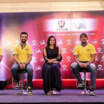 Manimegalai Instagram - Wow 🤩 What A Wonderful Day🥳 Yes We met This Beautiful Players Nd HadA Great Time🥰THALA Matum Missing But Sure We will Do That too 🙌🏽 #csk #wistelpodu @dubeshivam @ajinkyarahane @vision11official P C : @dhanush__photography Leela Palace Hotel Chennai