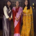 Manisha Koirala Instagram - Wearing traditional outfits.. loving every bit .. M&H - @ananekebeautysalon Saree- @archanaaryalofficial Kathmandu, Nepal
