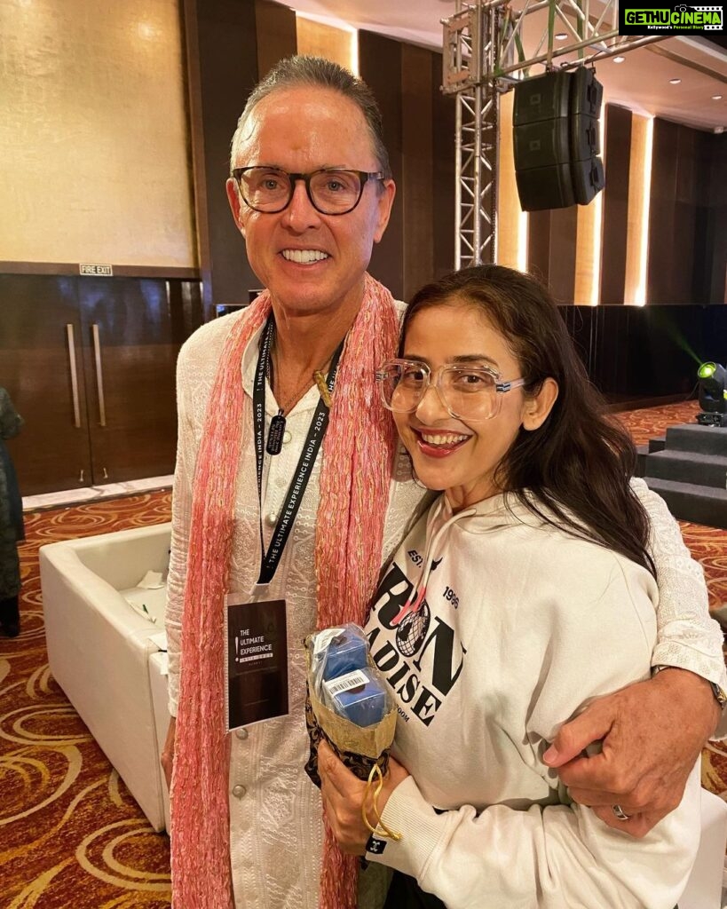 Manisha Koirala Instagram - Thank you @stevehardison for the love!! What you teach is who you are..one of the most authentic, unique, deep, filled with wisdom & love..human BEING I have ever met!! Thank you @thementalcoach for nudging me to attend BEINGNESS experience!!❤️❤️❤️🙏🏻🙏🏻🙏🏻💐💐💐