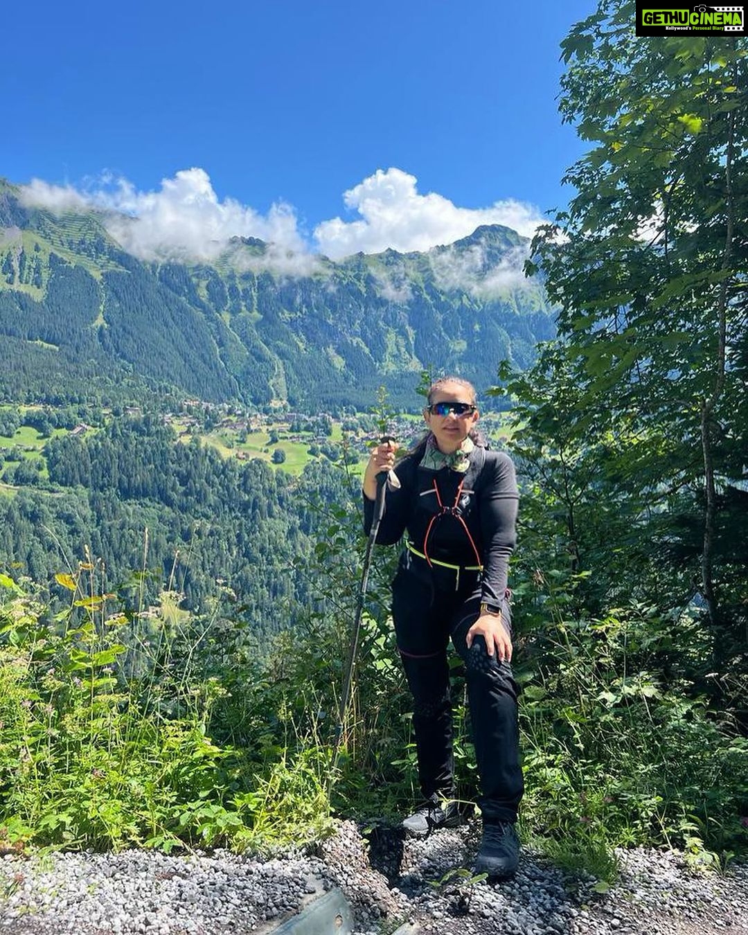 Manisha Koirala Instagram - Hiking people #naturelovers #hiking Wengen - Swiss Alps, Switzerland