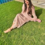 Meera Deosthale Instagram – Lounging around in this comfy cotton suit by @krishaclothing