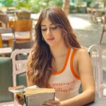 Miesha Saakshi Iyer Instagram – My weekend is book(ed) 🌴
@buddhacafeofficial ☕️ 
.
Wearing @sugarcandyindia 🍊 Alibagh Beach