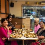 Mitali Nag Instagram - When eating out, the Indian thali style of eating always tops my list ♥️♥️ Took my mommy @nag.nalini to @maharajabhogmumbai on her birthday for a heartiest meal filled with so many varieties of Indian delicacies and a lot of love…! Thank you @teamashishmaheshwari for hosting us!!! . . #mitaalinag #indianthali #collaboration #foodgasm #333 @sankalppardeshi @rudransh_pardeshi Juhu, Mumbai