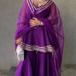 Mitali Nag Instagram – Blooming in purple 💜
.
.
.
Outfit @pomcha_jaipur X @tlmconsultancy 
Stylist @the_neerajpandey 
Jewellery @shillpapuriidesignerjewellery 
Bag @eena.official X @tlmconsultancy 
.
#mitaalinag #fashionreel #collab #afsarbitiya #333 Mumbai – मुंबई