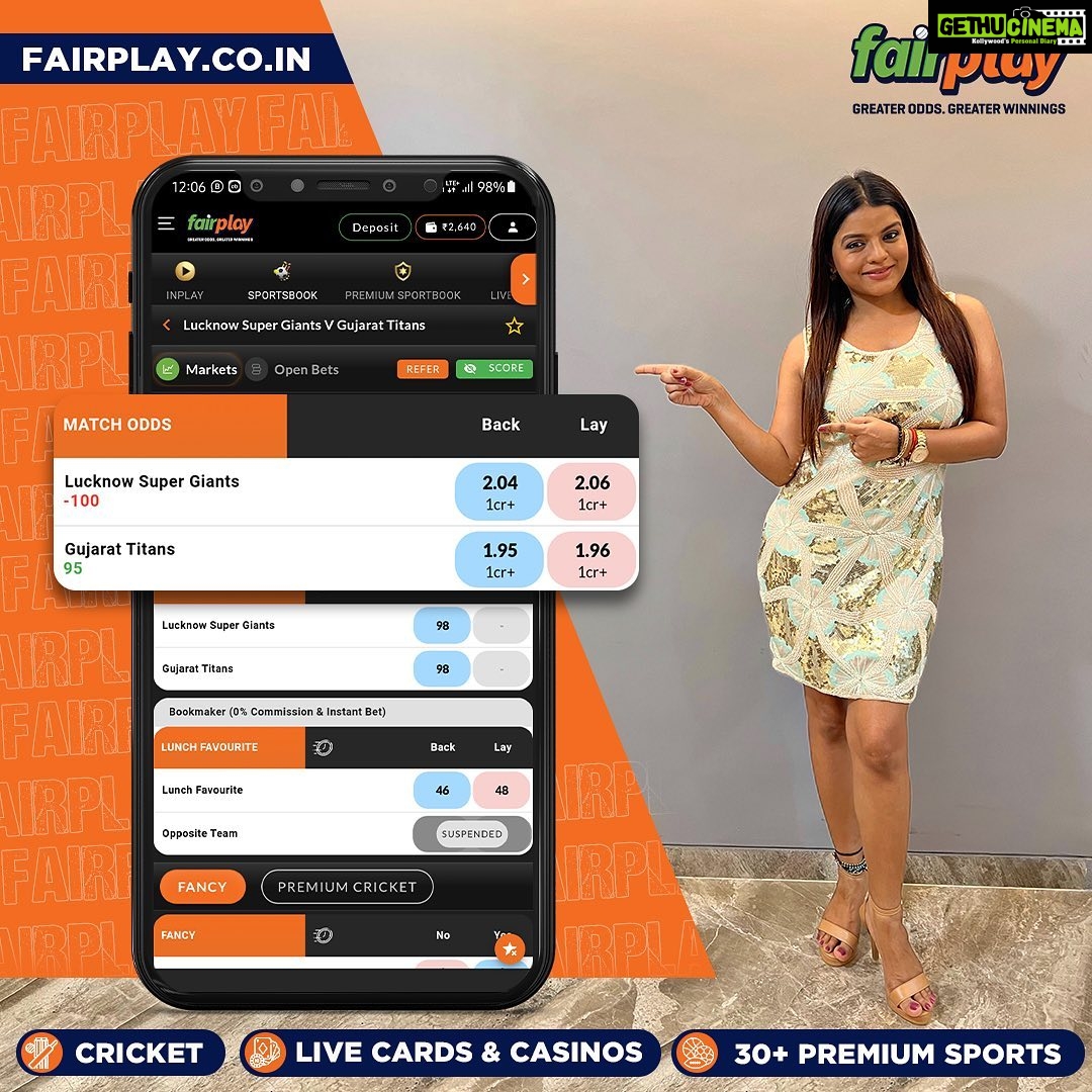Mitali Nag Instagram - Use Affiliate Code MITA300 to get a 300% first and 50% second deposit bonus. IPL fever is at its peak, so gear up to place your bets only with FairPlay, India's best sports betting exchange. ππ Earn big by backing your favorite teams and players. Plus, get an exclusive 5% loss-back bonus on every IPL match. π°π€ Don't miss out on the action and make smart bets with FairPlay. π Instant Account Creation with a few clicks! π€300% 1st Deposit Bonus & 50% 2nd deposit bonus with FREE GOLD loyalty status - up to 9% Recharge/Redeposit Bonus lifelong! π°5% lossback bonus on every IPL match. π Best Loyalty Plan β Up to 10% Loyalty bonus. π€ 15% referral bonus across FairPlay & Turnover Bonus as well! π Best Odds in the market. Greater Odds = Greater Winnings! π 24/7 Free Instant Withdrawals β‘Fastest Settlements within 5mins Register today, win everyday π #IPL2023withFairPlay #IPL2023 #IPL #Cricket #T20 #T20cricket #FairPlay #Cricketbetting #Betting #Cricketlovers #IPL2023Live #IPL2023Season #CricketBetWinRepeat #BetOnCricket #Bettingtips #cricketlivebetting #onlinecricketbetting @fairplay_india