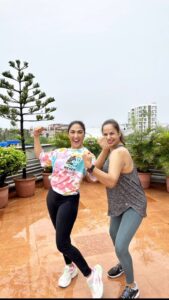Mouli Ganguly Instagram - It's always fun to @workoutwithneelima whom I have known for almost two decades now 😅it was super fun re jamming our workout session in her new workout studio LET'S WORK IT OUT !💪 . . #mouliganguly #workoutwithme #workoutmotivation #workoutstudio