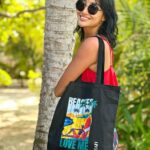Nalini Negi Instagram - Love how versatile the bag is. You can use it for the beach, but it would also make a great shopping or grocery bag. It's definitely a must-have for summer! That tote bag is perfect for beach days held by actor/influencer @nalininegi #zabyzain #beachesloveme #totebag #sustainablefashion Maldives Beach