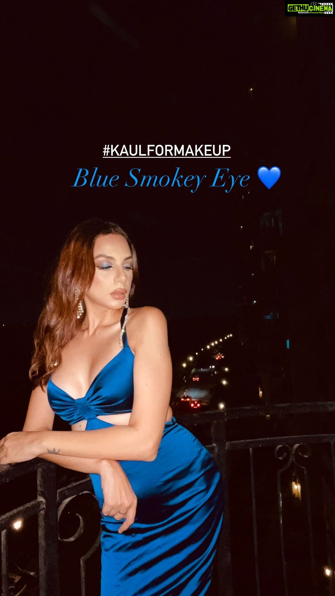 Nitibha Kaul Instagram - Welcome back to #KaulForMakeup where I show you steps to achieve various makeup looks 💙 Comment below & tell me what kind of makeup would you like to see next? Products Used: @kaybeauty illuminating primer drops- champagne shimmy @lorealparis Infallible Foundation shade- 125 natural beige @lorealparis infallible concealer shade -312 Amber @charlottetilbury - Wand Contour shade - Fair Medium @anastasiabeverlyhills_india Loose Powder @trysugar - Bronzer - Contour De Force @hudabeauty - Wild obsessions palette- Python @nyxcosmetics_in Nyx Ultimate Eyeshadow Palette @maybelline_ind Colossal eyeliner @myglamm chisel it palette- Blush @kikomilano Smart Fusion Lip Pencil- 530 @Maccosmetics Lipstick - Yash @lakmeindia Plump n Shine Gloss- beige shine @bobbibrownindia - Highlighter- Pink Glow Outfit @leaclothingco #MakeupTutorial #MakeupSeries #MakeupTransformation #BlueEyeMakeup #GlamMakeup #BlueSmokeyEye