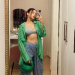 Nitibha Kaul Instagram - About last night 💚💙 Outfit @zara Bag @newbottega #OOTD #WhatIWore #FitCheck #CasualFashion #RelaxedFit Delhi, India