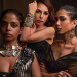 Nitibha Kaul Instagram - When @sangeetaboochra asked me what the inspiration would be for my jewellery collection- I knew it had to represent the DIVINE FEMININE & not just one side of it- every single attribute that defines a woman, which is why I named the collection “Vividh”- diverse & beautifully so ✨ Black has always been a color that stands for power, mystery & desire & this video depicts a woman who truly embraces that side of her persona. All while highlighting how beautiful this jewelry looks on all skin tones while helping you be the most authentic, sexy & powerful version of yourself 🖤 The collection is live on www.sangeetaboochra.com Photography @amanwithfilms Styling and Art Direction @egowaali NK Makeup @mehulbodh HMU @pallavidevika Cinematographer @sourabhgrover Outfit @geishadesigns #SBxNK #NitibhaKaul Black #Power #WomenEmpowerment #PowerfulWomen #DarkDesire #DarkAesthetic #AllBlack #SilverJewellery #GraphicEyeliner #BlackLove #Inclusive