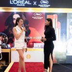 Nitibha Kaul Instagram - #Ad Had such an amazing session with @lorealparis yesterday, it was wonderful to meet so many of you! We discussed everything fashion, beauty and ofcourse our current favorite topic Cannes 2023. I also got my makeup done with the products from this year’s Cannes Collection & I absolutely loved it🤍 Shop the collection on @mynykaa today!! #WalkYourWorth #LorealParisIndia #Cannes2023 #LorealParis Wearing @puneetkapoorlabel