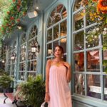 Nitibha Kaul Instagram - Nothing some good coffee & a cute outfit can’t fix ☕️ (Swipe to the last slide to see HOW intense my tan really is, don’t want it to go away tho 😭😭😭😭) Wearing @love__rever via @alistclub Bag @gucci Chain @themabeljewelry #CoffeeBreak #CaffeineFix #CuteDress #SummerDress #AestheticCafe #CafeGoals #SummerVibes Café De Flora