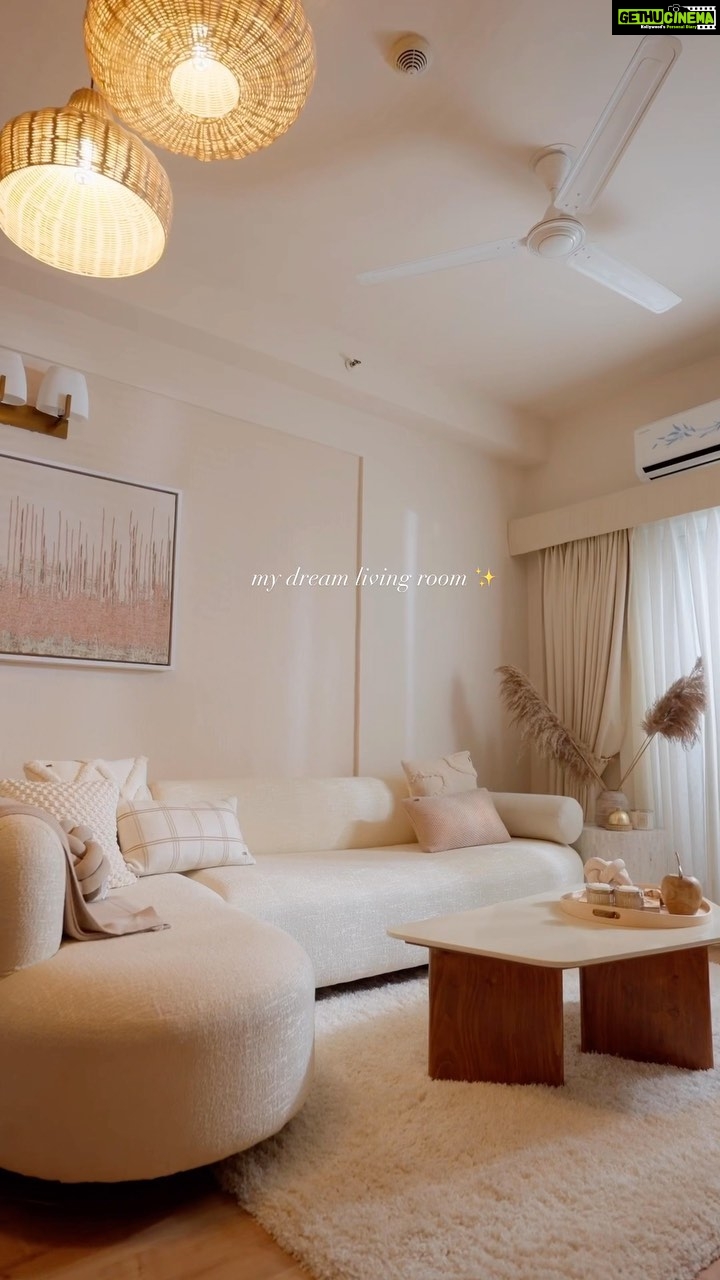 Nitibha Kaul Instagram - My pinterest vision board came to life 😭 Just to think that this is home & I created this from scratch feels unreal 🤍 As they say- dreams do come true if you truly work hard for it ✨ Interior Stylist @vaidehiruparel @houseofflair.co Walls @udchomes Flooring @opulo_india Rugs @ddecordiaries Curtains @signature_ruby Side Table @casagoldofficial Cushions @pluchistore #NKaulsHome #BeigeInteriors #NeutralAesthetic #AestheticHome #HomeDecor #HouseTour #DecorInspo #CoastalDecor #NeutralInteriors #HomeOwner #NitibhaKaul #HomeTour #WhiteHomeDecor #JapandiDecor #CoastalHomeDecor #NeutralHome #NeutralDecor #HomeDecorInspo