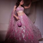Nitibha Kaul Instagram - Living my Indian Barbiecore dreams in @falgunishanepeacockindia 💕 for the opening of @fdciofficial Couture Week ✨ Earrings @amamajewels Bag @douxamourindia MUA @shivolidogra_makeupartist Hair @hairgoalsbyjaya 📷 @jayshootin_ #FalguniShanePeacock #IndiaCoutureWeek #Barbiecore #PinkLehenga #BridalCouture #PinkAesthetic Delhi, India