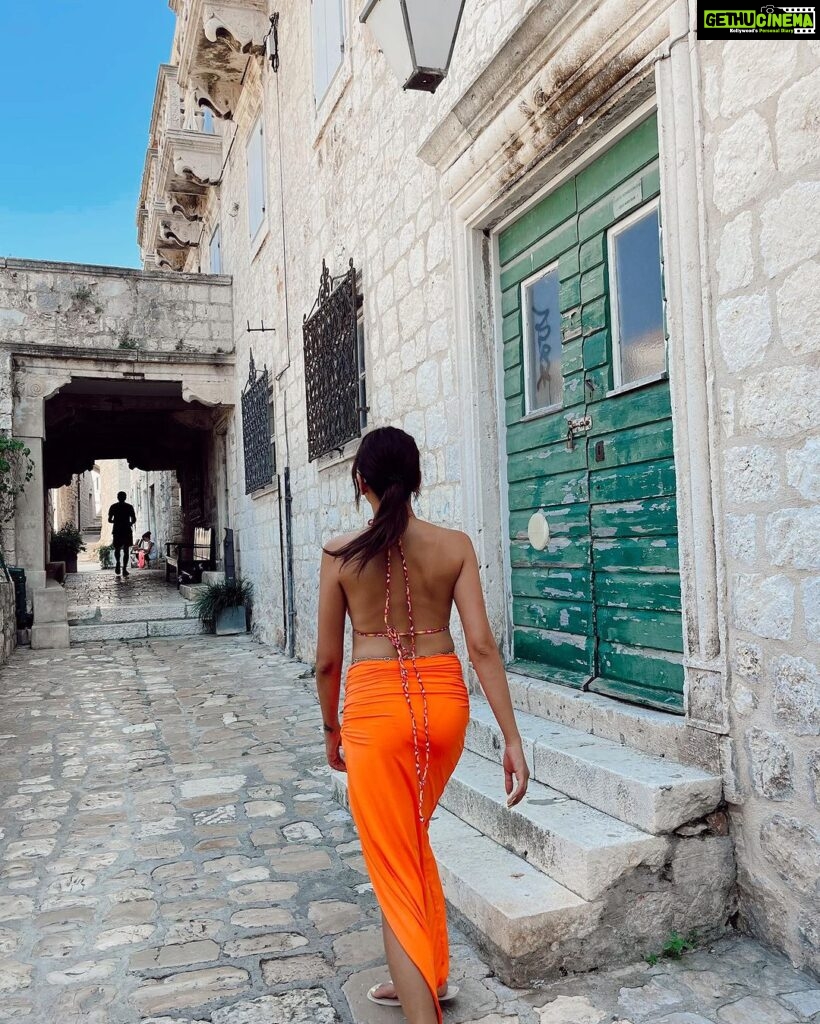 Nitibha Kaul Instagram - A beautiful day in Hvar 🧡 Skirt @miakee.official #NKInIbiza #NKTravels #NKsHotGirlSummer #Hvar #HvarIsland #EuroTrip #EuropeanSummer #Croatia #TravelGram Hvar Island, Croatia