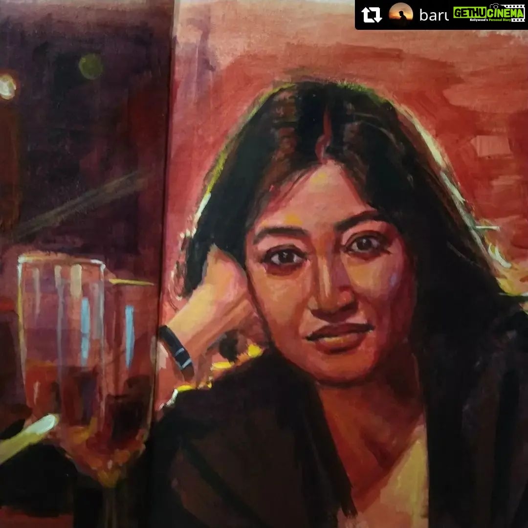 Paoli Dam Instagram - Bah! ❤️ Thank you so much . . #Repost @baruahsubrat Acrylic on paper Learning Trying to paint this amazing lady @paoli_dam ma'am . . #acrylic #artwork #portraiture #dailyart #artworld #camlinkokuyo #artistoninstagram #colours #study #portraitartist #sketchbook #contemporaryartist #contemporaryart #madewithcamel #actress #paolidam #sketching #realisticpainting #fanart #lovethis #thankyousomuch #sendinglove