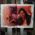 Paoli Dam Instagram - Bah! ❤️ Thank you so much . . #Repost @baruahsubrat Acrylic on paper Learning Trying to paint this amazing lady @paoli_dam ma'am . . #acrylic #artwork #portraiture #dailyart #artworld #camlinkokuyo #artistoninstagram #colours #study #portraitartist #sketchbook #contemporaryartist #contemporaryart #madewithcamel #actress #paolidam #sketching #realisticpainting #fanart #lovethis #thankyousomuch #sendinglove