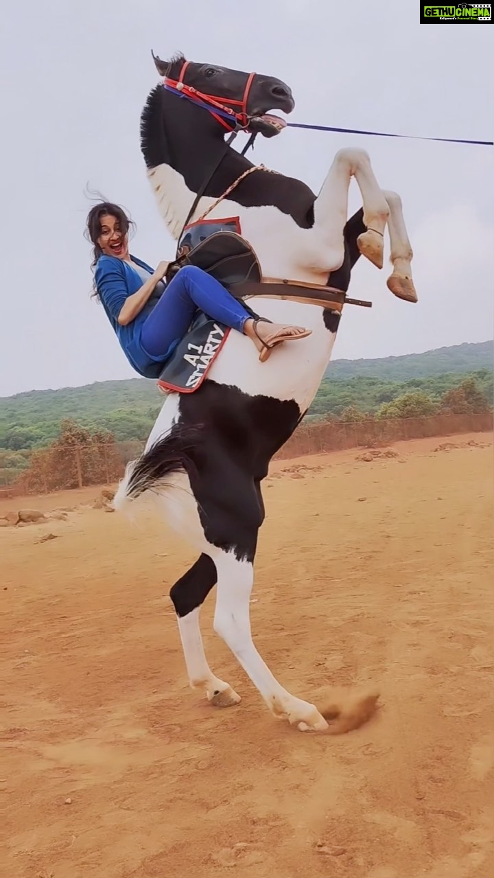 Paridhi Sharma Instagram - Horse riding 🤓 #horse #amazingcreature #riding #adventure #facingfear