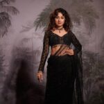 Paridhi Sharma Instagram - Stay strong. Stand up. Have a voice. #bestrong #beaqueen #thought #black #sari #photoshoot #actress #evolving #thenewme Exclusively styled by @styedbymohitkapoor @kapoormohit888 Wearing @kazi.samira Photography @maanoj77 Hair & Makeup @beautybythebeastt Styling Asst @anitamallik3020 Footwear by @footfuel_ PR @teamgolecha