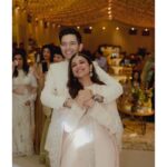 Parineeti Chopra Instagram - When you know, you know. One breakfast together and I knew - I had met the one. The most wonderful man whose quiet strength would be calming, peaceful and inspiring. His support, humour, wit and friendship are pure joy. He is my home. Our engagement party was like living a dream - a dream unfurling beautifully amidst love, laughter, emotion and loads of dancing! As we hugged those we loved dearest and celebrated with them, emotions overflowed. As a little girl in awe of princess stories, I had imagined how my fairytale would begin. Now that it has, it is even better than I had imagined. 💕