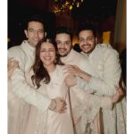 Parineeti Chopra Instagram - When you know, you know. One breakfast together and I knew - I had met the one. The most wonderful man whose quiet strength would be calming, peaceful and inspiring. His support, humour, wit and friendship are pure joy. He is my home. Our engagement party was like living a dream - a dream unfurling beautifully amidst love, laughter, emotion and loads of dancing! As we hugged those we loved dearest and celebrated with them, emotions overflowed. As a little girl in awe of princess stories, I had imagined how my fairytale would begin. Now that it has, it is even better than I had imagined. 💕