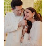 Parineeti Chopra Instagram - When you know, you know. One breakfast together and I knew - I had met the one. The most wonderful man whose quiet strength would be calming, peaceful and inspiring. His support, humour, wit and friendship are pure joy. He is my home. Our engagement party was like living a dream - a dream unfurling beautifully amidst love, laughter, emotion and loads of dancing! As we hugged those we loved dearest and celebrated with them, emotions overflowed. As a little girl in awe of princess stories, I had imagined how my fairytale would begin. Now that it has, it is even better than I had imagined. 💕