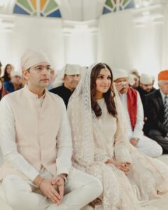 Parineeti Chopra Instagram - ARDAAS • Felt surreal to be blessed by the one and only, Jathedar of the Akal Takht Sahib, Singh Sahib Giani Harpreet Singh Ji. His sacred presence at our engagement meant everything to us. 🙏🏻