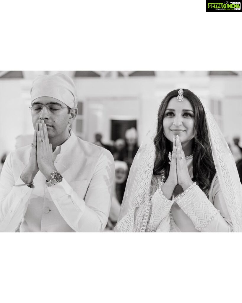 Parineeti Chopra Instagram - ARDAAS • Felt surreal to be blessed by the one and only, Jathedar of the Akal Takht Sahib, Singh Sahib Giani Harpreet Singh Ji. His sacred presence at our engagement meant everything to us. 🙏🏻