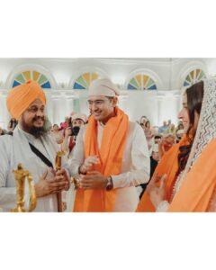 Parineeti Chopra Instagram - ARDAAS • Felt surreal to be blessed by the one and only, Jathedar of the Akal Takht Sahib, Singh Sahib Giani Harpreet Singh Ji. His sacred presence at our engagement meant everything to us. 🙏🏻