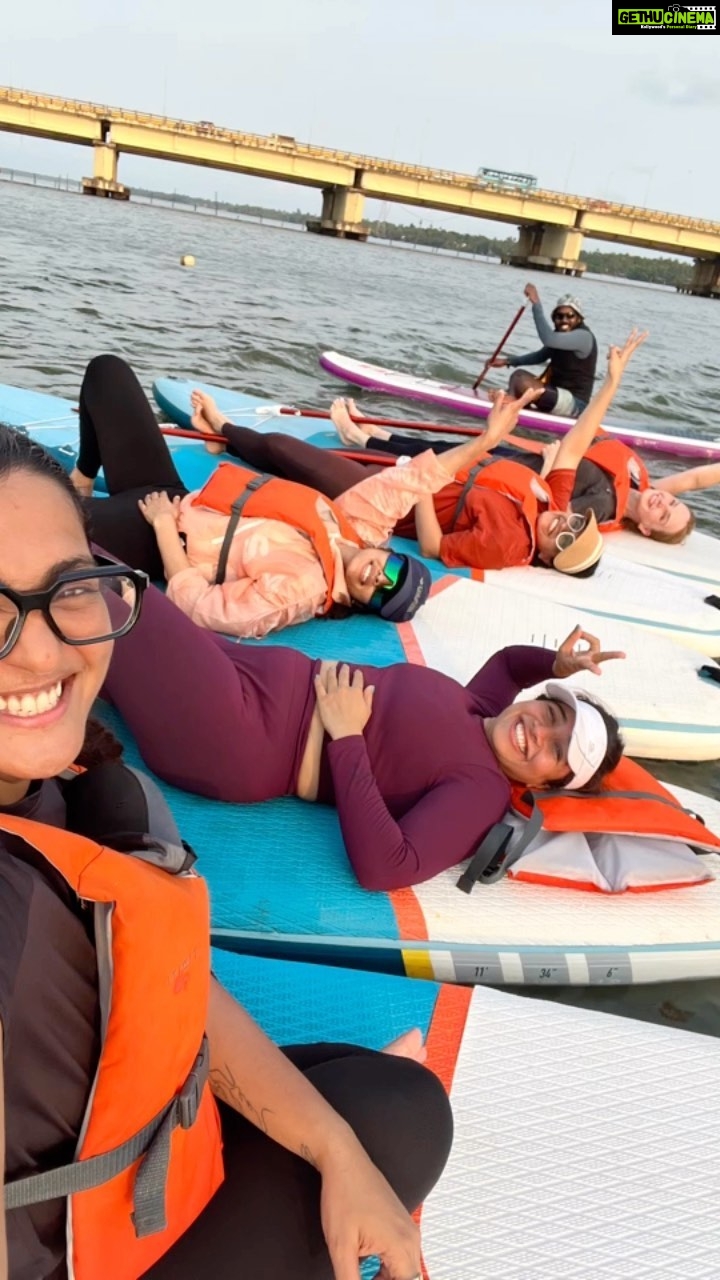 Parvathy Instagram - Conquering one fear at a time! Dobster and I being badasses with a bunch of other badasses. ‘Twas a badass weekend. Periodtt. 🚣♀️🌊😎